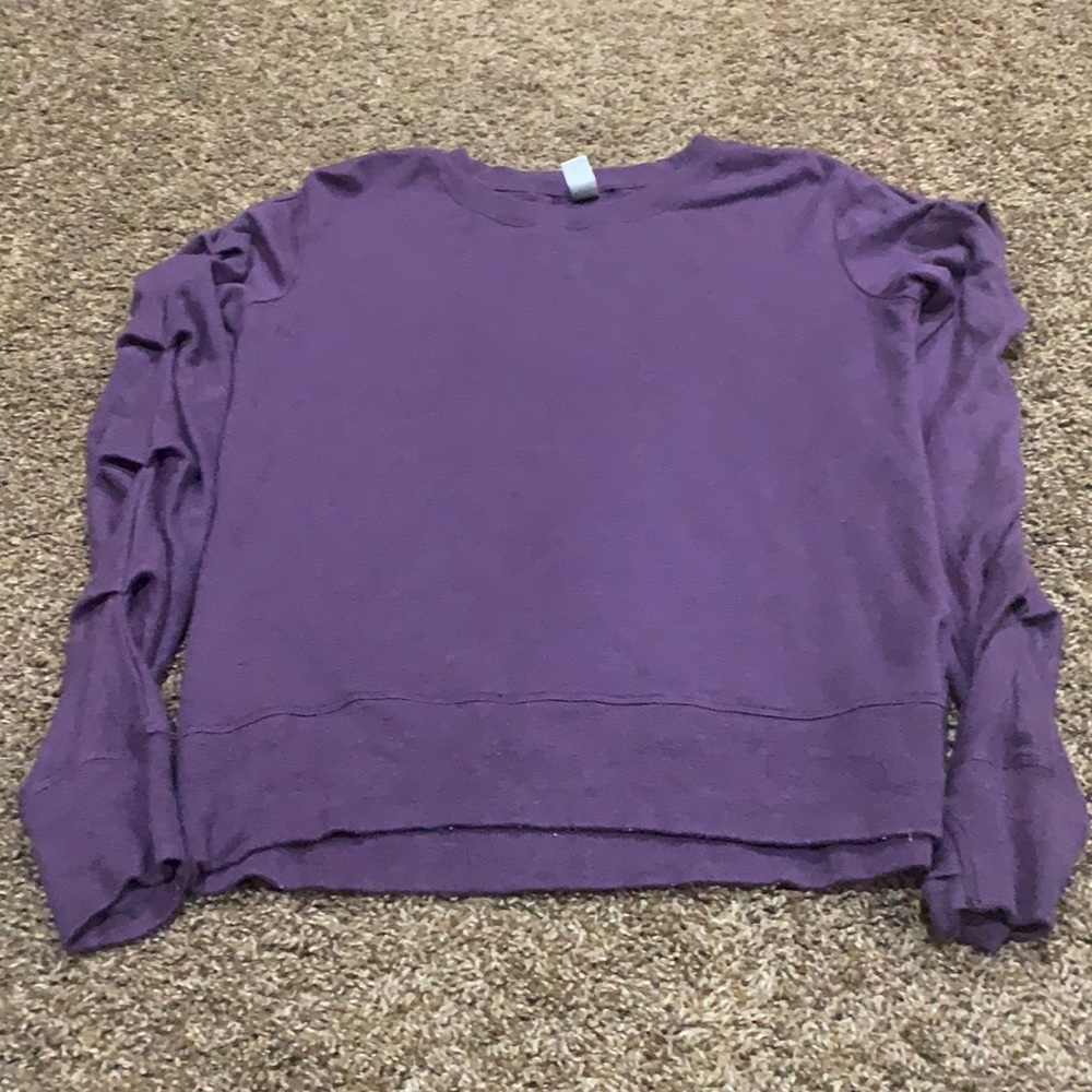 Purple Athleta Girl Lg 12 long sleeve top
